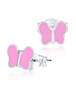 Tiny Butterfly Silver Stud Earring STE-660